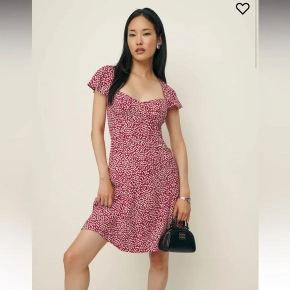 NWT Reformation Novia Dress Color Roja Size 0